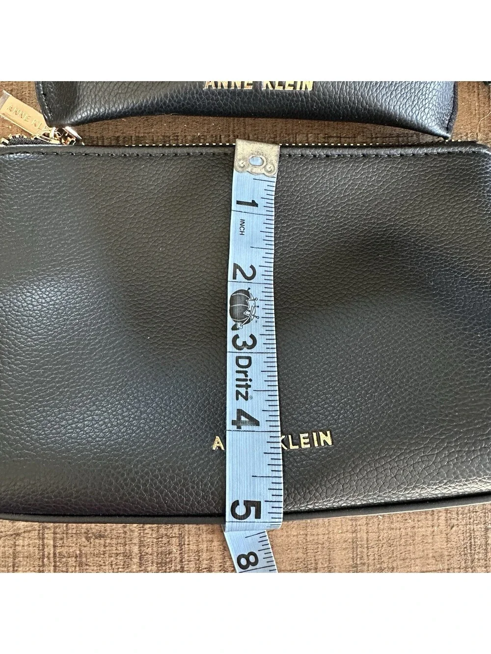 Anne Klein Black Wristlet and Glasses Case Set
